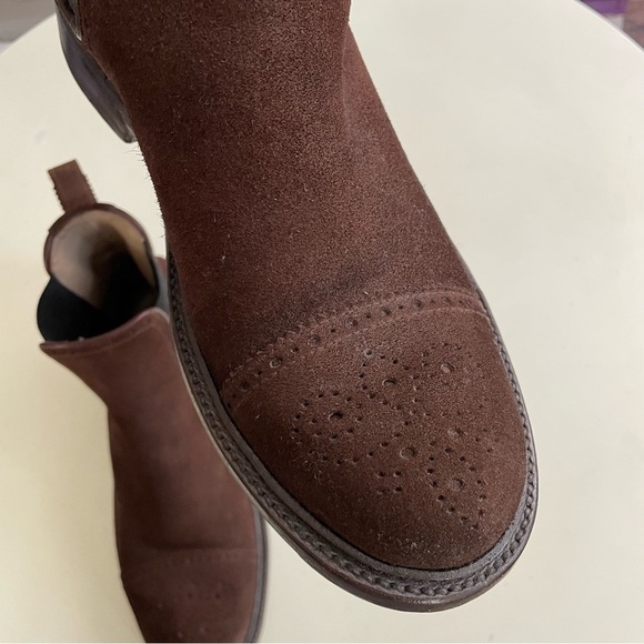 Aquatalia Men’s Freddy Suede Chelsea Boot Brown Size 9.5 Pull On main image 5